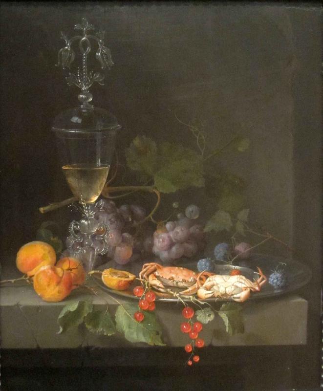 Abraham Mignon Still Life with Crabs on a Pewter Plate oil painting image